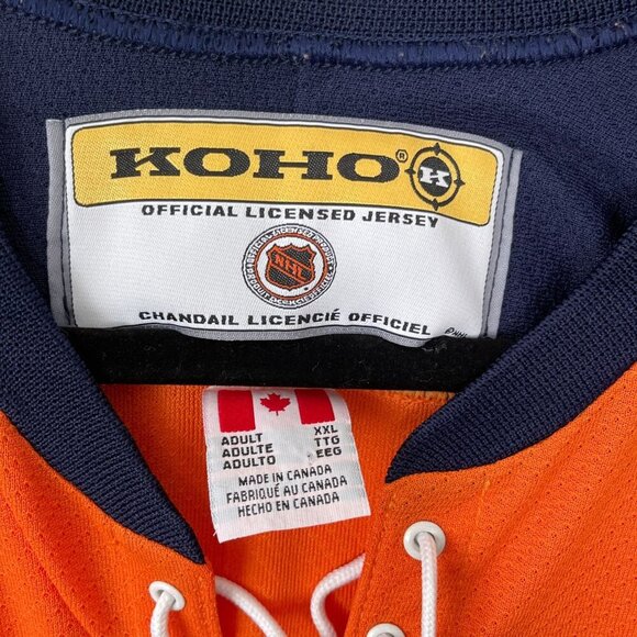 Koho NHL Islanders Licensed Jersey XXL Orange/Navy Adult Air-Knit Hockey Shirt - Picture 2 of 9